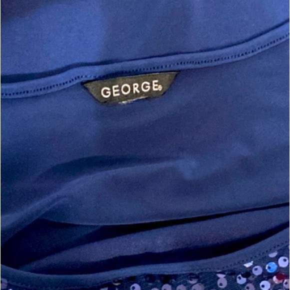 George Navy Blue sequence tank top - Size medium - Picture 5 of 10